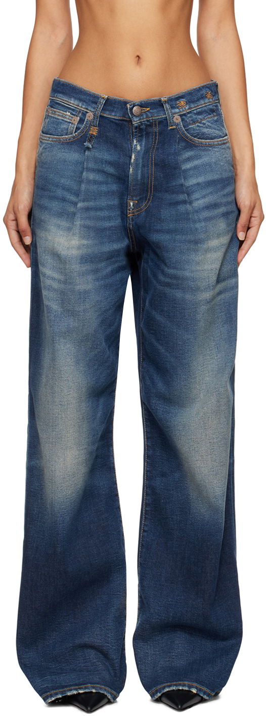 Jeans R13 R13 Damon Wide-Leg Jeans Blå | R13W3147-D144A