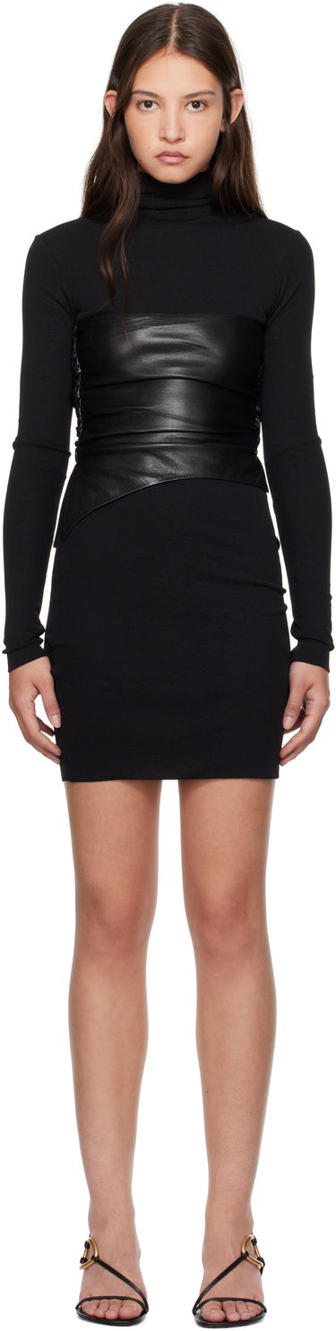 Klä Nanushka Nanushka Noleny Vegan Leather Minidress Svart | NW24FWDR33200, 0