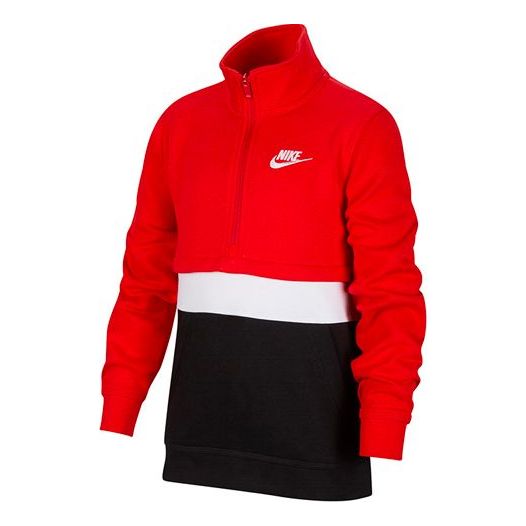Sweatshirt Nike Sportswear Club Half Zip Top Röd | DD8582-658, 0
