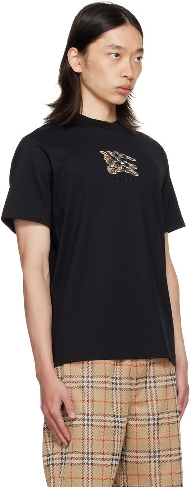 T-shirt Burberry Burberry EKD Check Cotton T-Shirt Svart | 8116169, 1