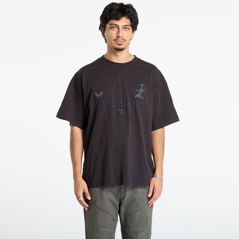 T-shirt Umbro Manchester Cult Unity Embroidered Oversized T-Shirt Svart | UBMW0397JY121 BLK0020
