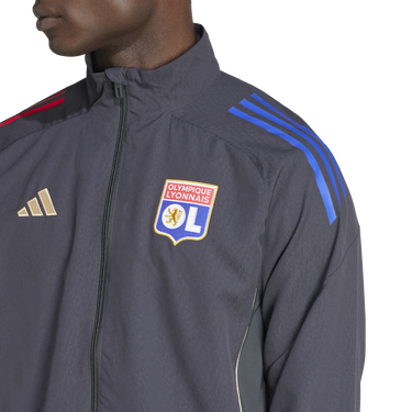 Jacka adidas Originals Olympique Lyonnais Pre-Match Jacket 2025/26 Svart | jl9479, 4