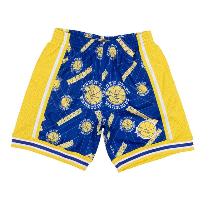 Shorts Mitchell & Ness Golden State Warriors Swingman Short Blå | SHORBW19082-GSWPTNY, 0