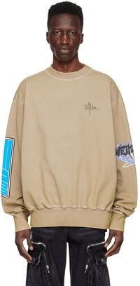 We11done Graphic Print Cotton Sweatshirt