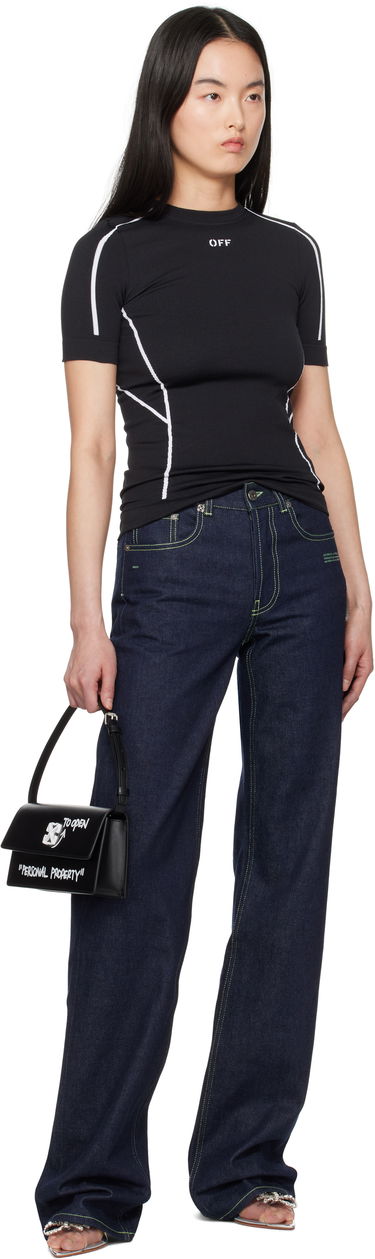 Handväska Off-White Off-White Jitney 1.0 Quote Shoulder Bag Svart | OWNN172C99LEA0021001, 3