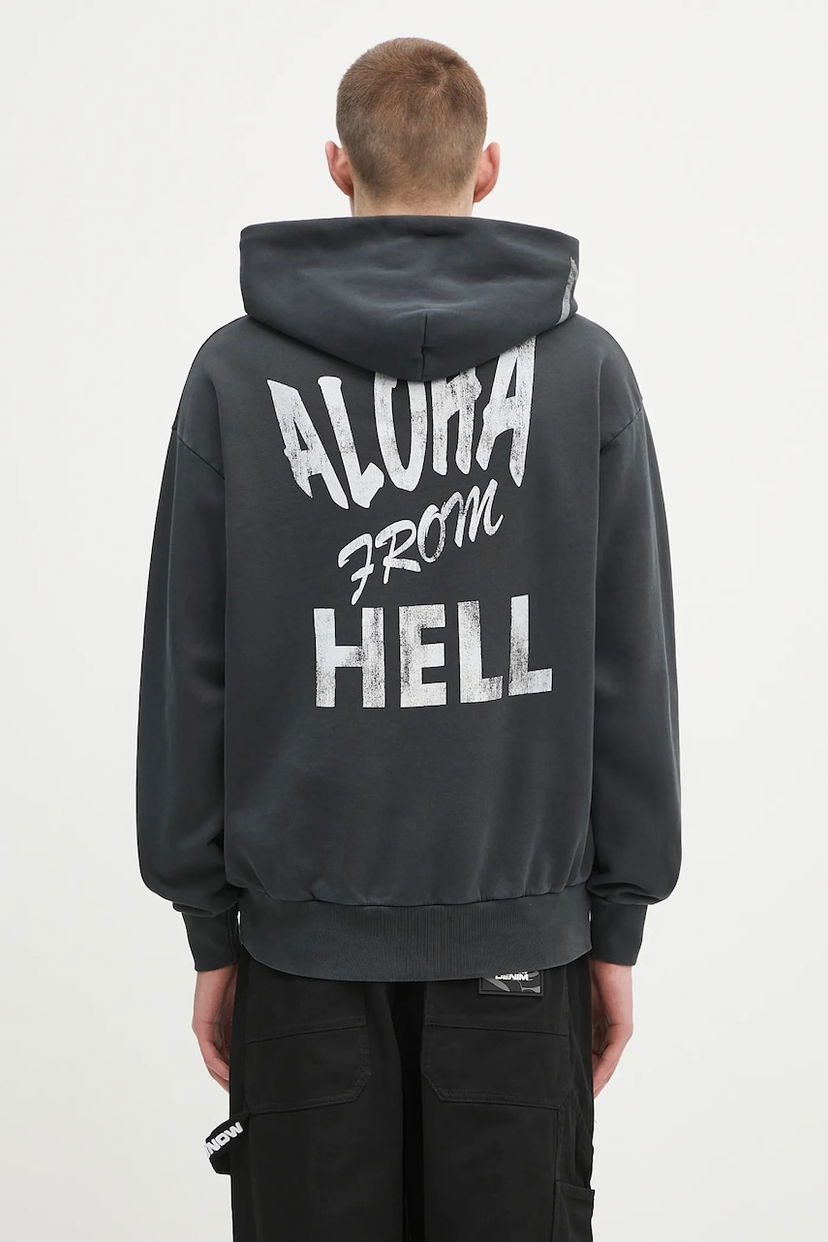 Sweatshirt Aries Aries Faded Aloha From Hell Hoodie Svart | AR2001303