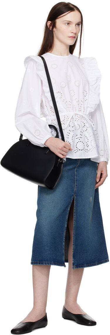Skjorta A.P.C. A.P.C. Clove Eyelet Ruffle Blouse Vit | COHFF-F13438, 3