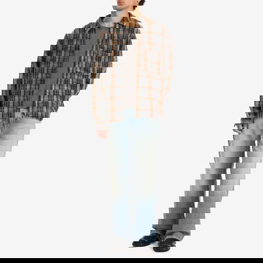 Skjorta Won Hundred Zayne Zip Overshirt Bleached Check Brun | 3702-14283, 4