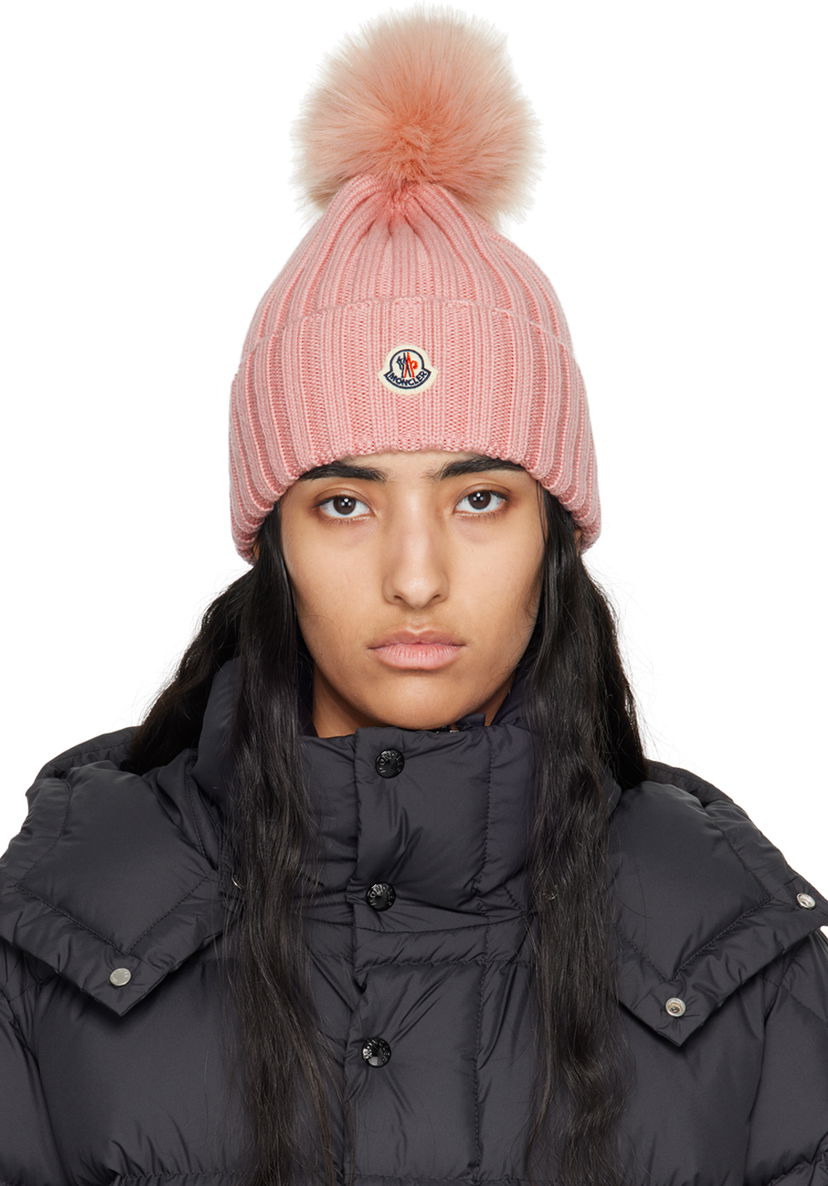 Mössa Moncler Pink Pom Pom Beanie Rosa | J20933B00027M1131