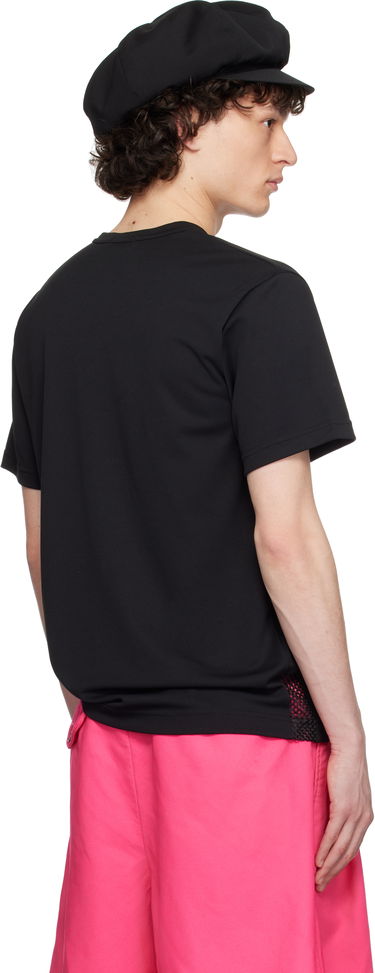 T-shirt Comme des Garçons Homme Plus Piqué & Mesh Panel T-Shirt Svart | PO-T006-051, 2