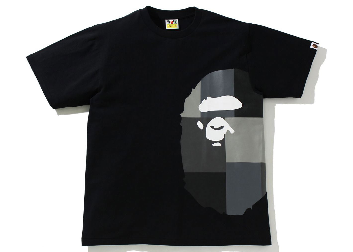 T-shirt BAPE Color Block Side Big Ape Head Tee Svart | 1I80-110-019, 0