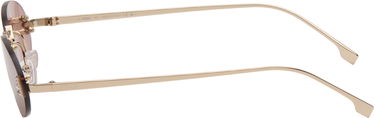 Solglasögon FENDI 'Fendi First' Crystal Oval Rimless Sunglasses Rosa | FE4075USW5428Z 192337234699, 2