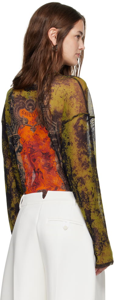 T-shirt Jean Paul Gaultier Jean Paul Gaultier Oversized Medallion Graphic Top Grön | 25/03-W-TO340-M006P-004115, 2