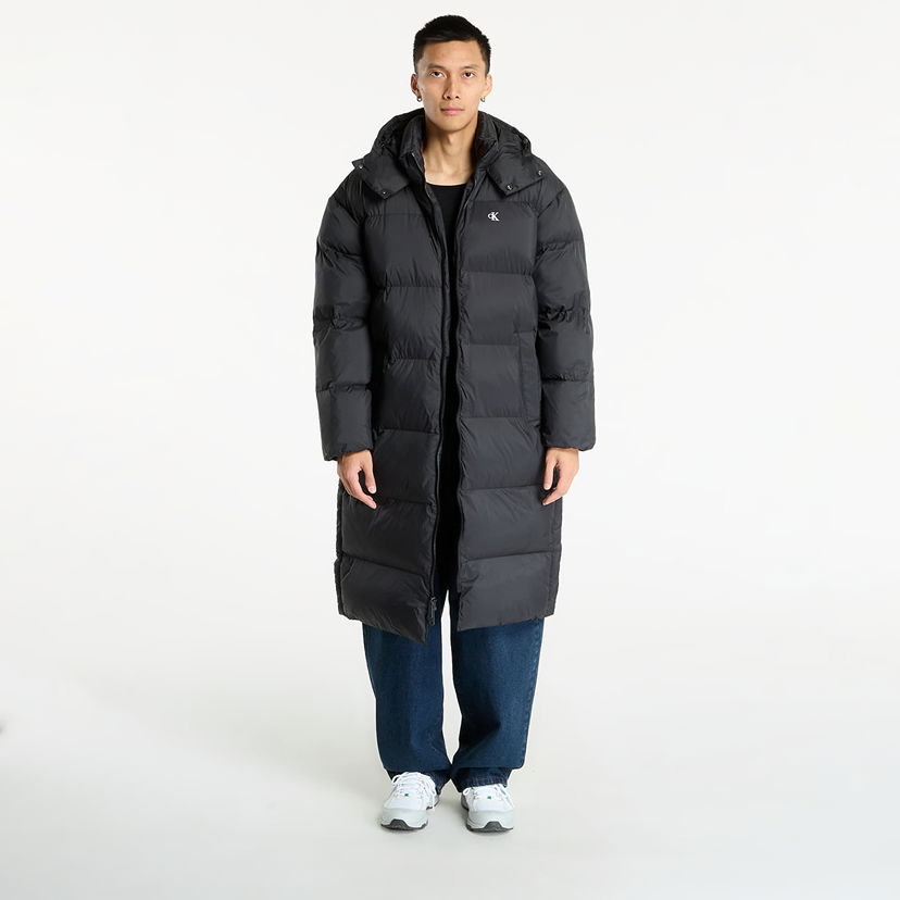 Pufferjacka CALVIN KLEIN Calvin Klein Jeans Long Length Hooded Coat Svart | LV04RD518G UB1