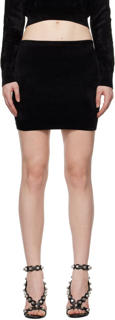 Kjol Alexander Wang Alexander Wang.T Embossed Miniskirt Svart | 4KC4245005, 0
