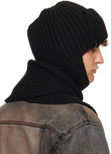 Mössa We11done We11done Chunky Knit Muffler & Beanie Set Svart | WD-KH3-24-642-U-BK, 2