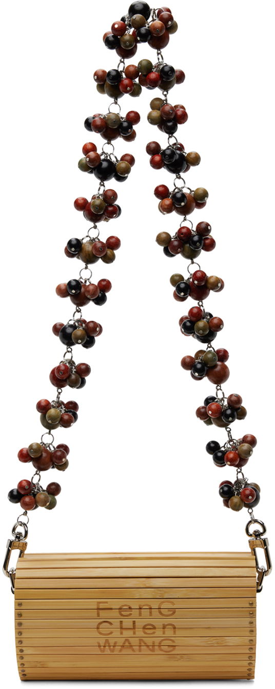 Handväska Feng Chen Wang Feng Chen Wang Beaded Bamboo Bag Brun | FUS17AC48, 0