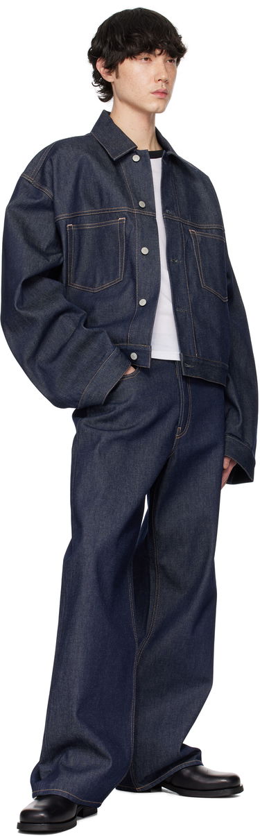 Jacka Acne Studios Blue Patch Pocket Denim Jacket Blå | C90182-, 3