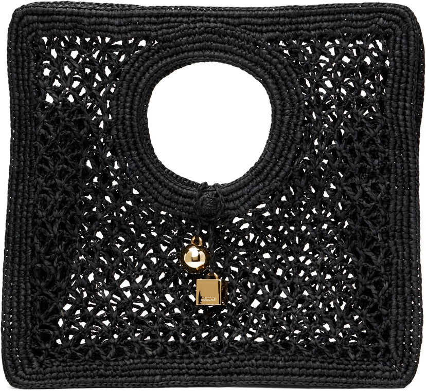 Handväska Jacquemus Jacquemus La Croisière 'The Spiaggia' Small Square Tote Svart | 24H251BA421-3219