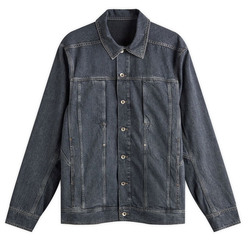 Jacka Rick Owens DRKSHDW Denim Overshirt, Size Large Blå | DU02E7752-DGY-58
