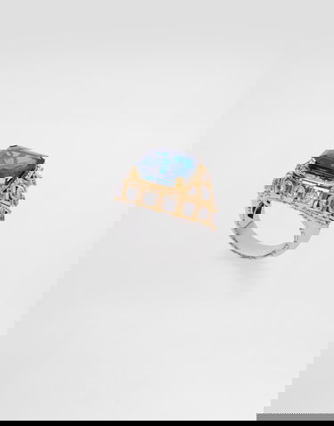 Ringa Dolce & Gabbana Dolce & Gabbana Eleganza 18k Gold Ring with Topaz and Sapphires Blå | WRSA2GWTOP187583, 3