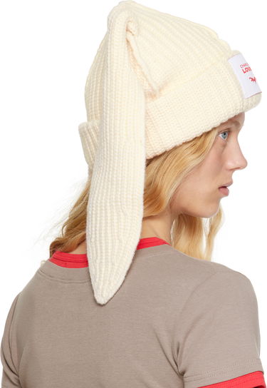 Mössa Charles Jeffrey Loverboy Charles Jeffrey LOVERBOY Chunky Knit Ears Beanie Vit | 54130302, 2