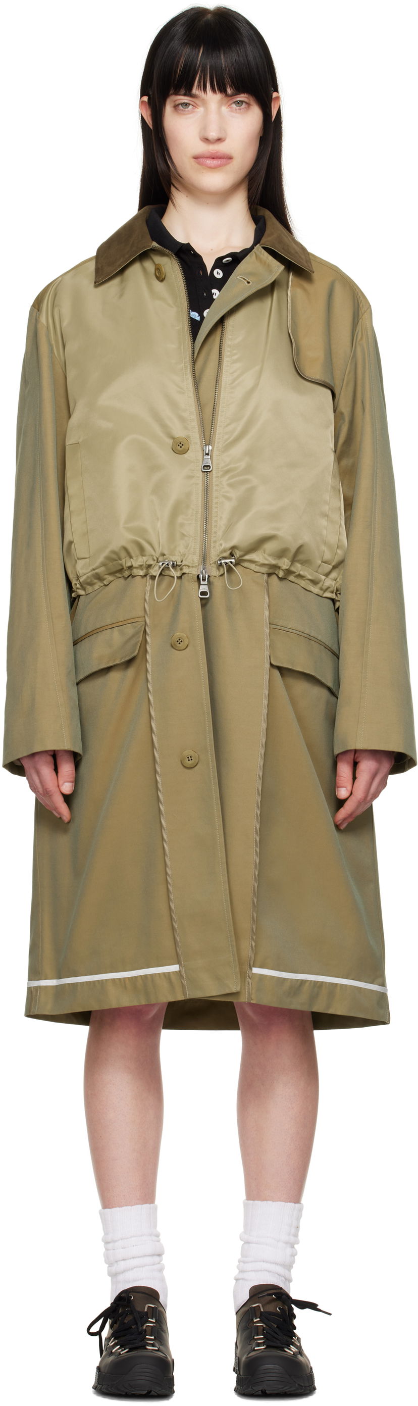 Trenchcoat Andersson Bell Andersson Bell Bomber Mix Trench Coat Grön | awa677m