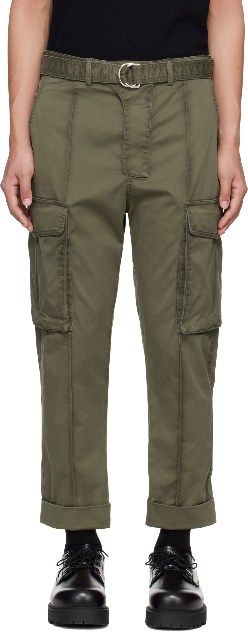 Cargo byxor Balmain Balmain Tailored Slouch Cargo Pants Grön | EH1PQ340CF87