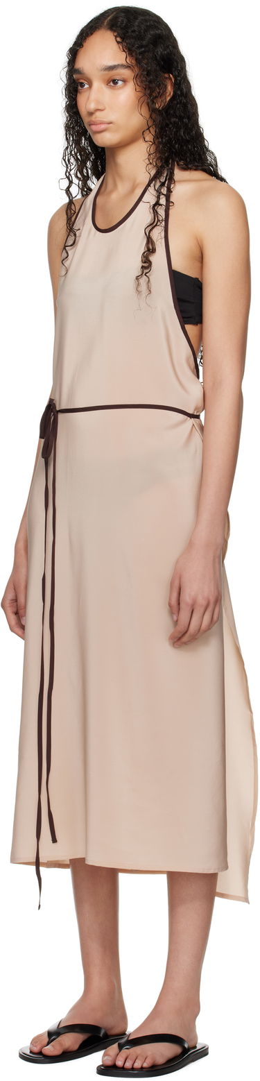 Klä Baserange Baserange Apron Wrap Midi Dress Beige | Apron Dress, 3