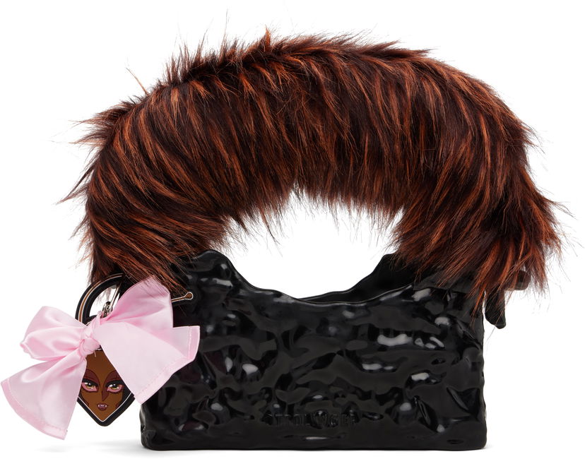 Handväska Ottolinger Ottolinger Furry Baguette Ceramic Bag Svart | 126-901326-01