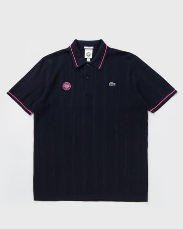 Polotröja Lacoste Ribbed Knit Polo Shirt Mörkblå | AH3013-166, 0