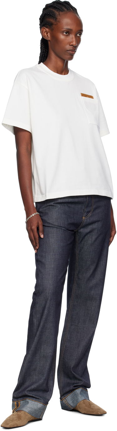 T-shirt Bottega Veneta Bottega Veneta Cotton Jersey T-Shirt with Pocket Vit | 838925 V4N50, 3