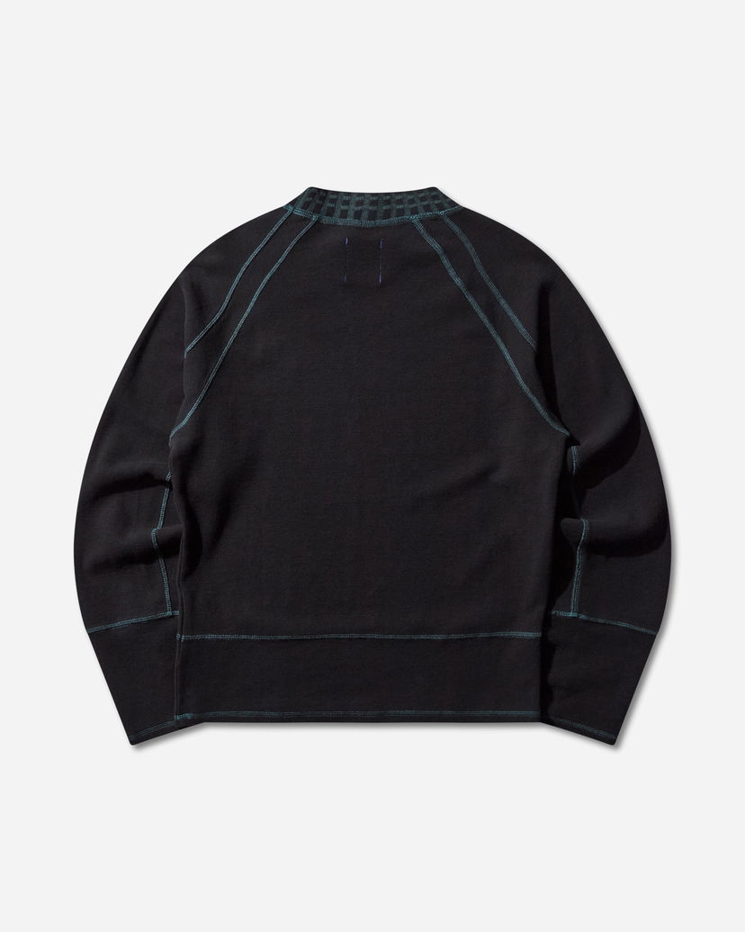 T-shirt Asics Novalis Tamarica Raglan Longsleeve with Patterned Crewneck and Contrast Stitching Svart | 2203A328-001