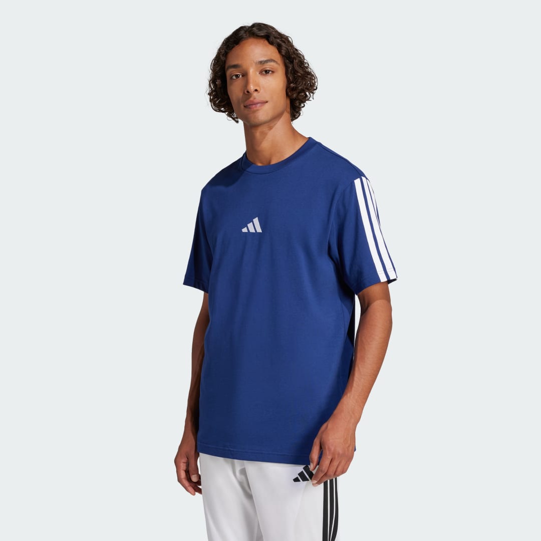 T-shirt adidas Performance 3-Stripes Single Jersey T-Shirt Blå | JW1950, 0