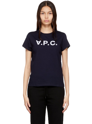 T-shirt A.P.C. Navy Organic Cotton Svart | COBQX-F26944