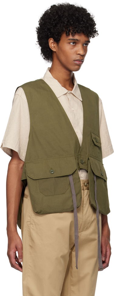Väst Engineered Garments Engineered Garments Fowl Vest Mörkblå | 25S1C002, 4