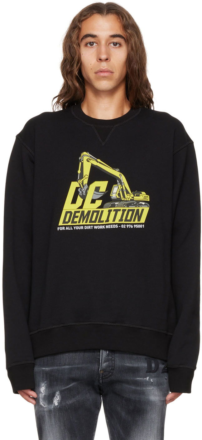 Sweatshirt DSQUARED2 DC Demolition Graphic Print Sweatshirt Svart | S74GU0638