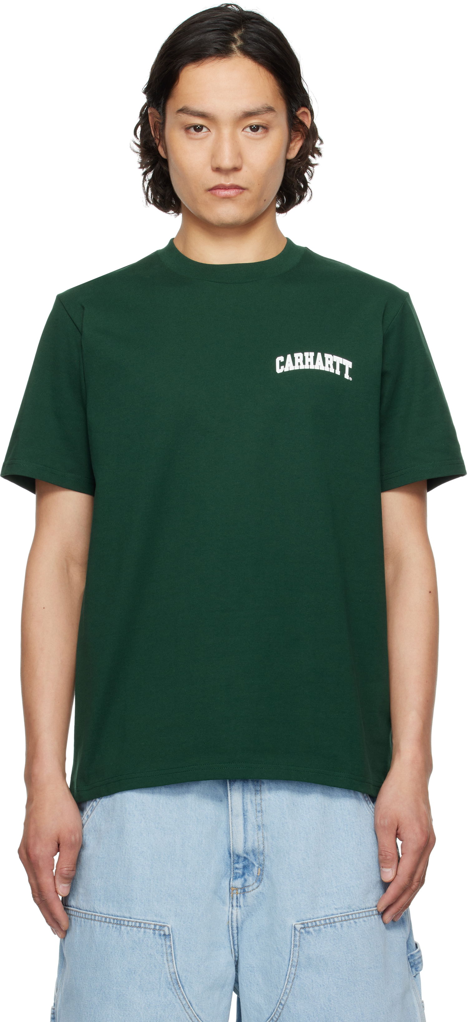 T-shirt Carhartt WIP Short Sleeve University Script T-Shirt Grön | I034852, 0
