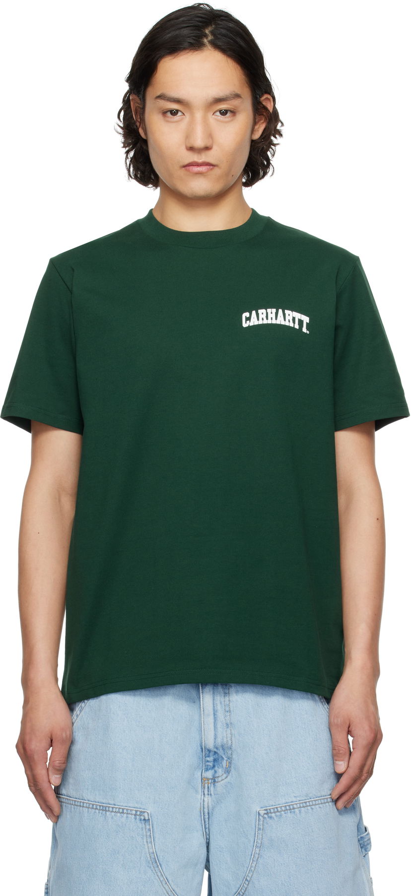 T-shirt Carhartt WIP Short Sleeve University Script T-Shirt Grön | I034852