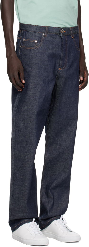 Jeans A.P.C. Fairfax Indigo Relaxed Fit Jeans Blå | CODBS-M09156, 1