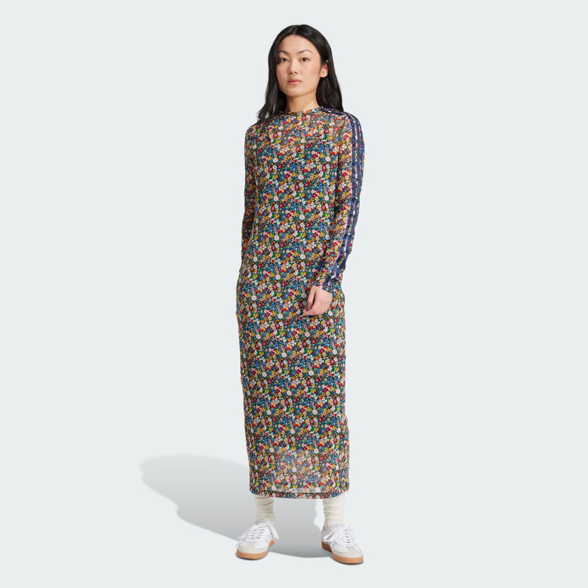 Klä adidas Originals adidas Originals x Liberty London Mesh Maxi Dress Flerfärgad | JC7773