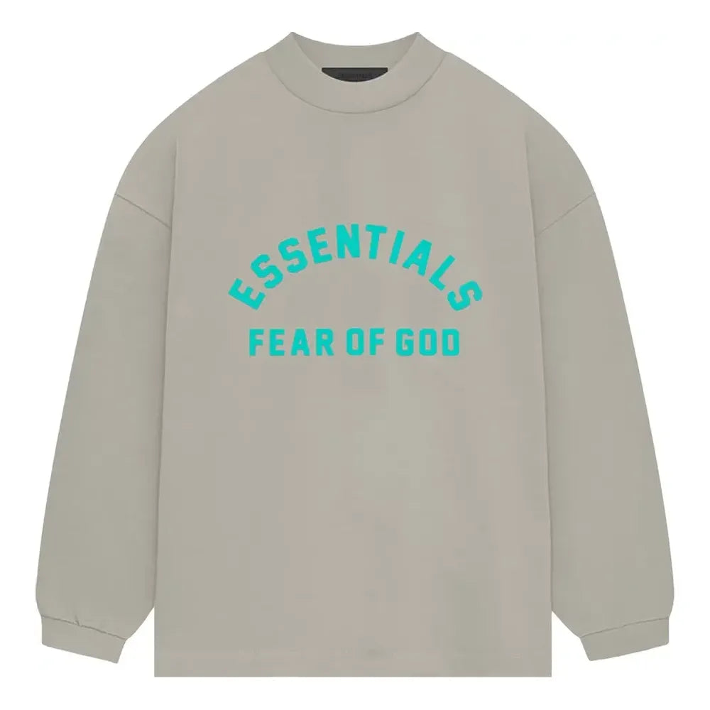 Sweatshirt Fear of God Essentials Heavy Jersey Long-Sleeve T-shirt Grå | 125SP242015F, 0