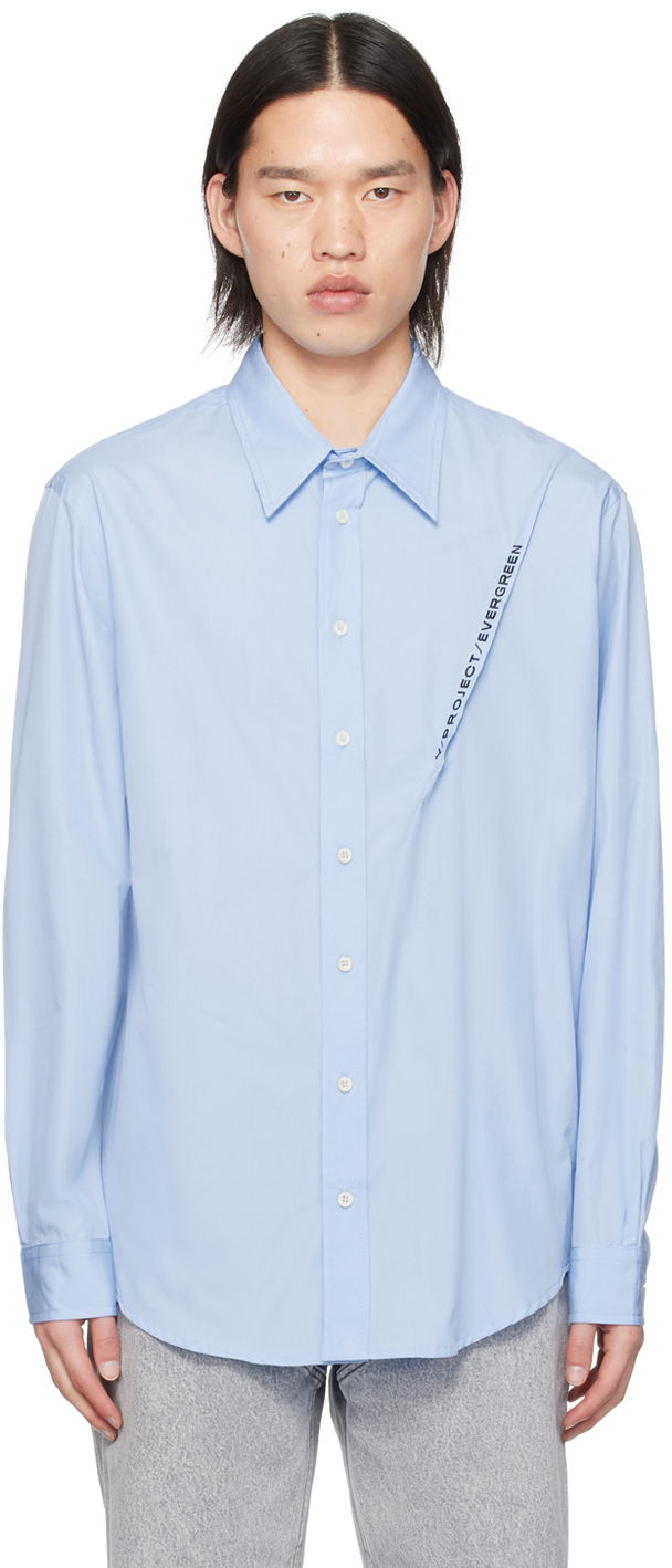 Skjorta Y/PROJECT Shirt Pinched Seam Blå | 201SI010