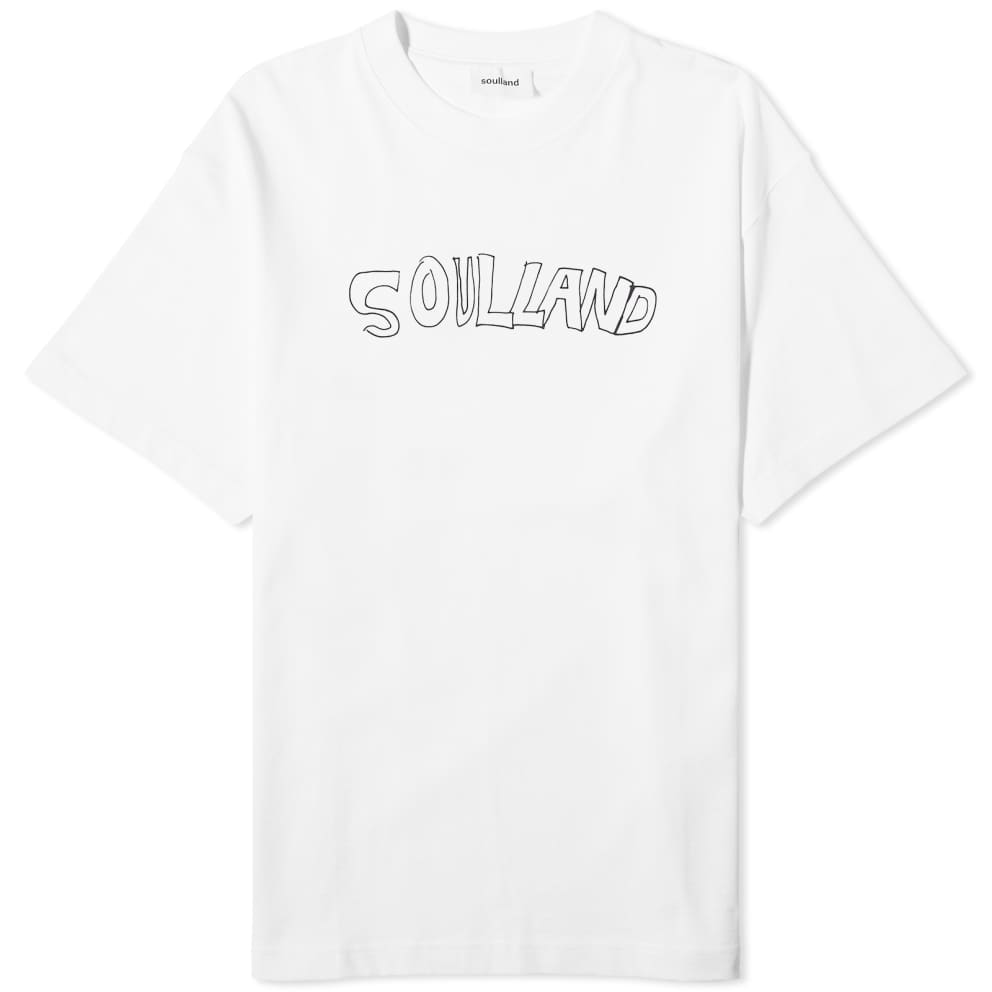 T-shirt Soulland Kai Roberta Logo T-Shirt Vit | 41080-1063-WHT, 0