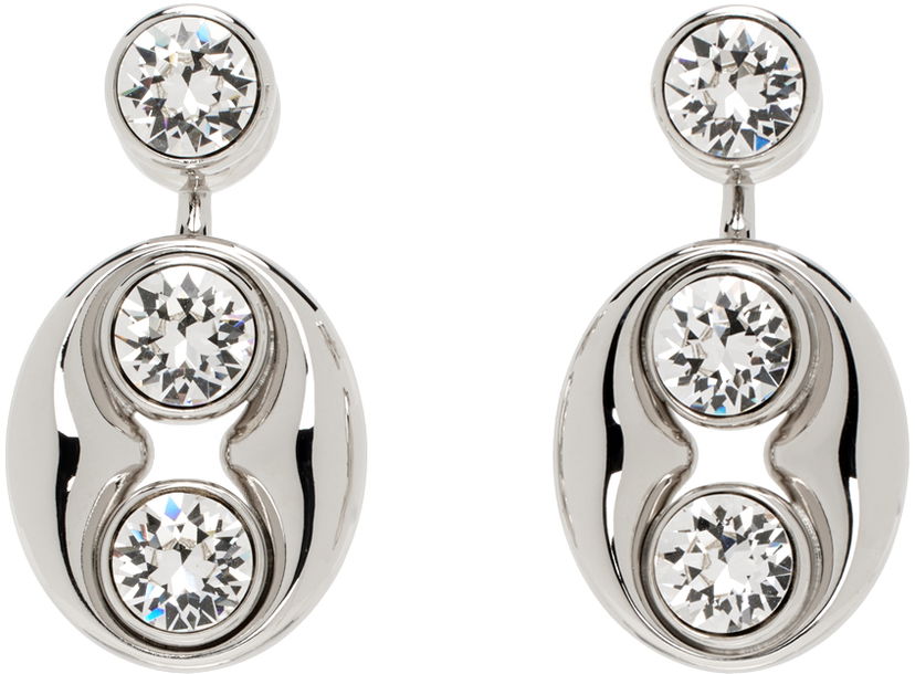 Örhängen Amina Muaddi Crystal Drop Earrings Metallisk | IRIS EARRING