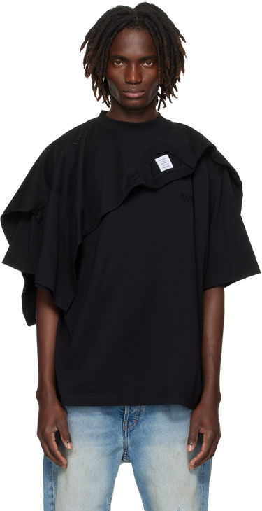 T-shirt VETEMENTS VETEMENTS Double Layered T-Shirt Svart | UH76TR400B, 0