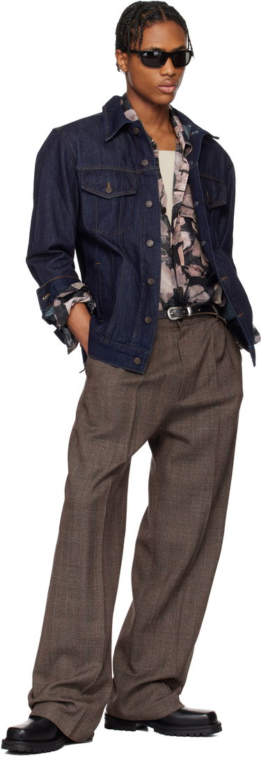 Jacka Dries Van Noten Dries Van Noten Paneled Denim Jacket Blå | 251-020503-1552, 3