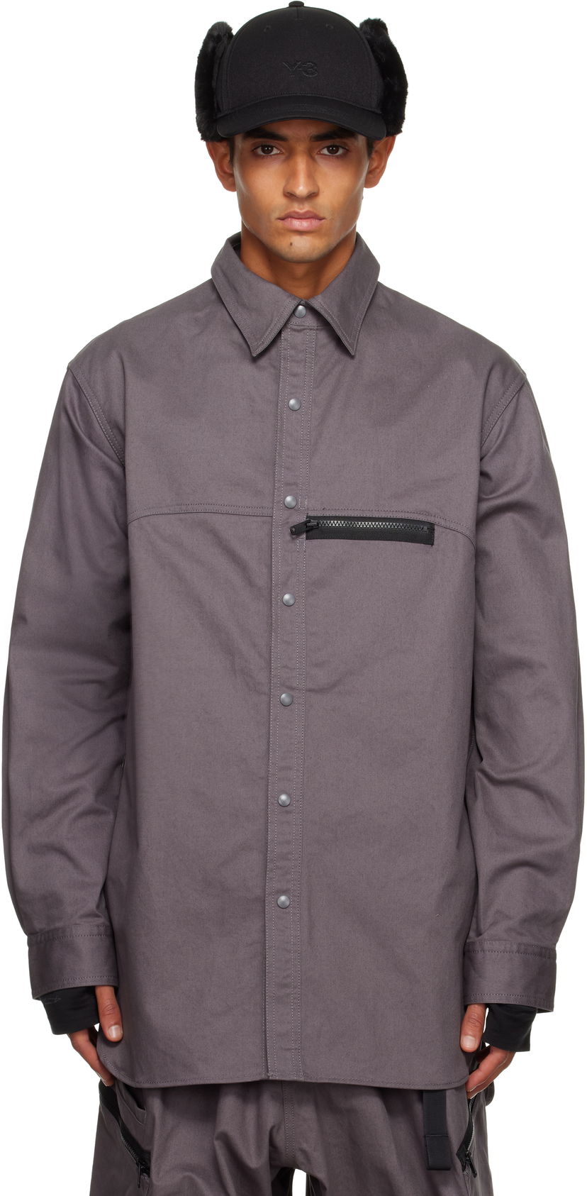 Skjorta Y-3 Y-3 Twill Shirt Grå | KB2079