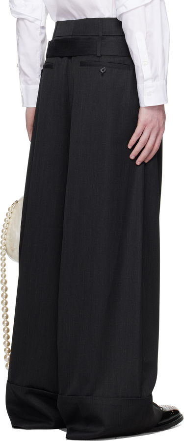 Byxor Simone Rocha Simone Rocha Wide Leg Multi Belt Loop Trousers Svart | 4159 1217, 2