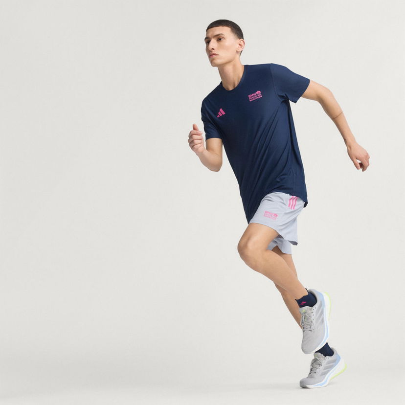 T-shirt adidas Performance Short Sleeve Running T-Shirt BMW Berlin-Marathon 2025 Mörkblå | JZ2342